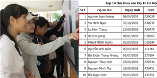 Top 5 thí sinh đạt điểm cao nhất trong kì tuyển sinh lớp 10 tại Hà Nội