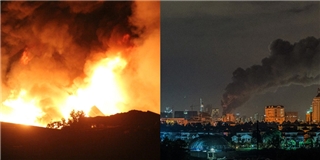 Loạt ảnh khủng khiếp về đám cháy lớn ở quận 4 TP HCM