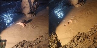 Hà Nội: Nam thanh niên ngáo đá nhảy xuống vũng bùn vì nghĩ đang tắm biển