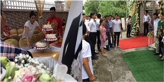 Độc quyền: Phạm Hương mặt mộc tất bật trang trí cho đám cưới của em trai
