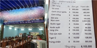 Quán ăn ở Đà Nẵng bị dân mạng tố bán giá “trên trời” cho du khách