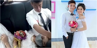 Khoảnh khắc cô dâu say xe suốt đoạn đường về nhà chồng gây chú ý MXH