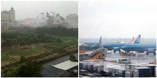 Hàng trăm chuyến bay bị hủy, lùi lịch đến Trung Quốc do bão Hato