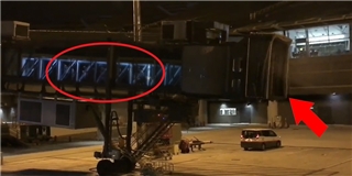 Đoàn người bí ẩn xuất hiện bất thường trong ống lồng tại sân bay Thái