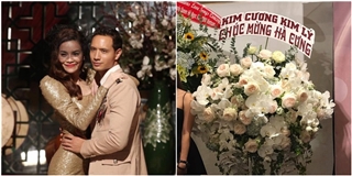 Kim Lý gửi lẵng hoa hồng tự nhận là kim cương của Hồ Ngọc Hà