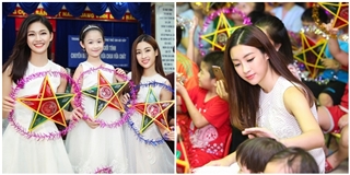 Hoa hậu Đỗ Mỹ Linh đón trung thu cùng trẻ em nghèo sau khi dẫn đầu bình chọn ở Miss World