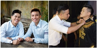 Bạn trai đồng giới soái ca chăm sóc chu đáo John Huy Trần trong hậu trường