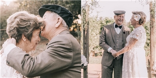 Cảm động câu chuyện 60 năm sống chung một nhà, cặp vợ chồng già mới có bộ ảnh cưới đầu tiên