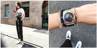 Sau set đồ 900 triệu, Hoa hậu Kỳ Duyên lại khoe đồng hồ tiền tỉ ở Milan