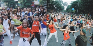 Màn nhảy flashmob sôi động thu hút gần 150 người tham gia tại phố đi bộ Hồ Gươm