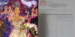 Bảng nhân trắc học của Tân Hoa hậu Đại dương 2017 ghi rõ "có sửa mũi"