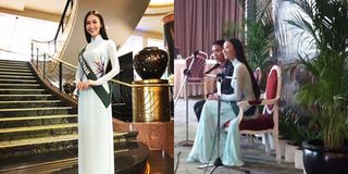 Đại diện Việt Nam tự tin trả lời phỏng vấn giám khảo bằng tiếng Anh tại Miss Earth 2017
