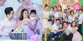 Vân Trang cùng chồng đại gia tổ chức sinh nhật hoành tráng cho công chúa đầu lòng