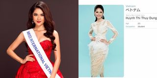 Mặc váy đụng loạt mỹ nhân Việt, Á hậu Thuỳ Dung vẫn tỏa sáng trên trang chủ Hoa hậu Quốc tế 2017