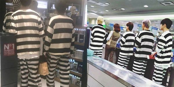 Hết hồn với thời trang mặc kiểu áo tù nhân, WINNER như bị bắt giữ tại sân bay