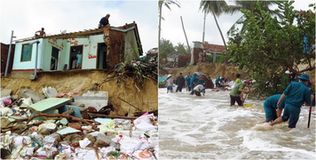 Hậu bão số 12: ít nhất 7 ngôi nhà bị sập tại Phú Yên, 2 huyện khu vực tỉnh Bình Định ngập nặng