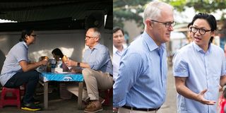 Thủ tướng Úc hào hứng thưởng thức bánh mì vỉa hè tại Đà Nẵng