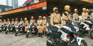 Chiêm ngưỡng dàn xe "khủng" dẫn đoàn tổng thống Mỹ Donald Trumb của CSGT Hà Nội