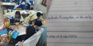 Cư dân mạng tranh cãi quanh việc học sinh trùm chăn, mang mì tôm vào lớp bị giáo viên ghi sổ đầu bài