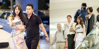 Bạn trai thiếu gia "tháp tùng" Diệp Lâm Anh ra sân bay đón So Ji Sub