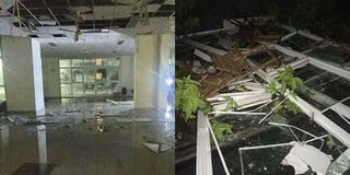 Trần nhà KTX ĐH Quốc gia TP.HCM bị sập sau cơn mưa lớn khiến nhiều sinh viên tháo chạy