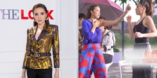 Kỳ Duyên “gạt phăng” chiếc ô của đàn chị Phạm Hương trong The Look tập 2