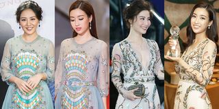 Váy Hoa hậu Đỗ Mỹ Linh mặc có gì hấp dẫn mà các mỹ nhân Việt cùng diện lại trong 1 tuần?