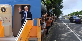 Những hình ảnh đầu tiên của Tổng thống Trump tại Đà Nẵng trên báo chí quốc tế