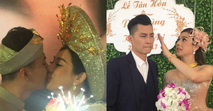 Clip: Lâm Khánh Chi hôn đắm đuối chú rễ trong lễ cưới tại Vũng Tàu