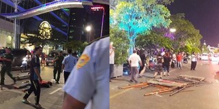 TP.HCM: Sập giàn giáo ở phố đi bộ Nguyễn Huệ, 1 người bị thương nặng