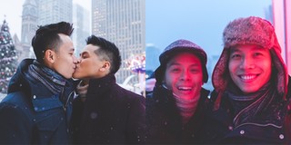 Vừa đăng kí kết hôn xong, John Huy Trần và bạn trai "soái ca" đón Giáng sinh siêu lãng mạn