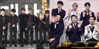 EXO thắng 3 giải liền nhưng vụt mất Daesang vào tay BTS tại Seoul Music Awards lần thứ 27