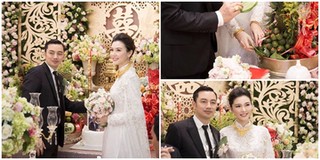 Thêm một mỹ nhân Việt đeo vàng "nặng trĩu" trong lễ cưới với chồng đại gia hơn 18 tuổi