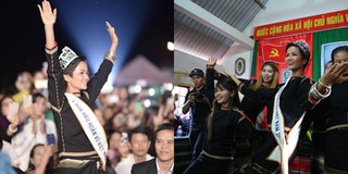 Lần đầu tiên về buôn thăm nhà, Hoa hậu H'Hen Niê khiến các vệ sĩ làm việc "mệt nghỉ"