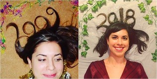 Đón năm mới suốt 10 năm bằng một kiểu tóc "độc", cô gái bỗng trở nên nổi tiếng khắp thế giới