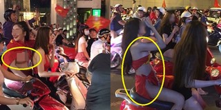 Sốc trước những màn cởi áo khoe thân ăn mừng chiến thắng của U23 Việt Nam trong cơn "bão" đêm 20/1