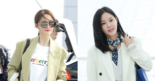 Cùng ra sân bay, Hyomin khoe chân triệt để có đủ sức đọ lại gu thời trang tinh tế của Yoona?
