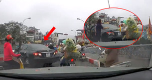 Thản nhiên quay đầu gây kẹt xe, nữ tài xế ô tô sai vẫn hung hăng chửi người đi đường gây bức xúc