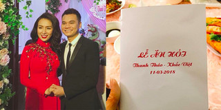 "Há hốc" với thực đơn ăn không hết trong lễ đính hôn của Khắc Việt và vợ DJ