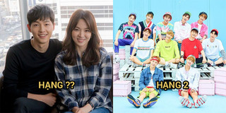 Song Joong Ki - Song Hye Kyo cạnh tranh với dàn idol trong danh sách sao Kpop quyền lực nhất 2018