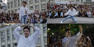 "Hoàng tử lai" Kim Samuel nhảy hit "Sixteen" tặng fan Việt giữa phố đi bộ Nguyễn Huệ