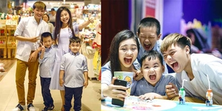 Con gái Lê Giang cực thân thiết bên con riêng của Duy Phương