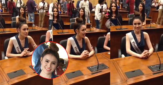 Sau ồn ào tố cáo Kỳ Duyên, Thư Dung lộ khả năng nói tiếng Anh còn hạn chế tại Miss Eco 2018