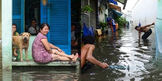 Cảnh người dân Sài Gòn "vượt khó" trong mưa ngập: Vất vả đấy nhưng cũng hài hước không ngờ