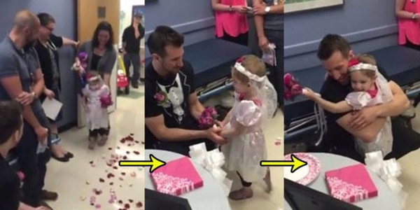 Bé gái 4 tuổi được nam y tá 30 tuổi cầu hôn, CĐM xúc động bật khóc khi biết lý do xúc động đằng sau