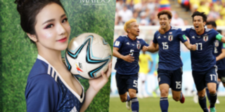 "Hot girl ngủ gật" tiếp lửa cho đội tuyển Nhật Bản trước thềm đại chiến với Ba Lan