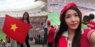 Thêm một nàng Hậu không tiếc tiền sang tận Nga xem World Cup
