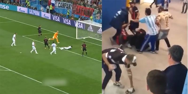 Thua thảm 0-3, 5 cổ động viên quá khích Argentina hành hung fan Croatia dã man