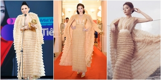 Vừa đăng quang, Hoa hậu Diệu Linh đã đụng hàng váy với loạt mỹ nhân Việt