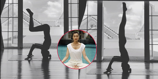 Tăng Thanh Hà tập yoga với động tác siêu khó như diễn viên xiếc